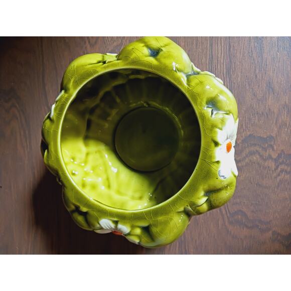 Vintage 1967 MCM Inarco Daisy And Apple Cookie Jar Canister E-2862 Retro/ NO LID - Picture 3 of 7